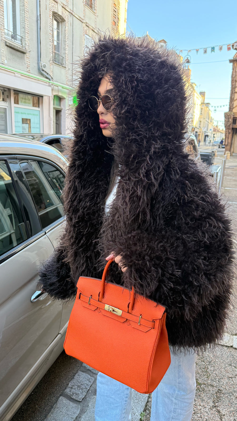 VESTE OVERSIZE FROUFROU ROMY [BROWN]