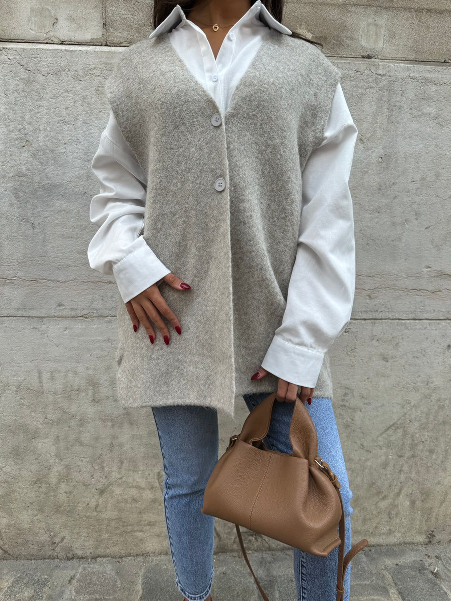 GILET SANS MANCHES [BEIGE]