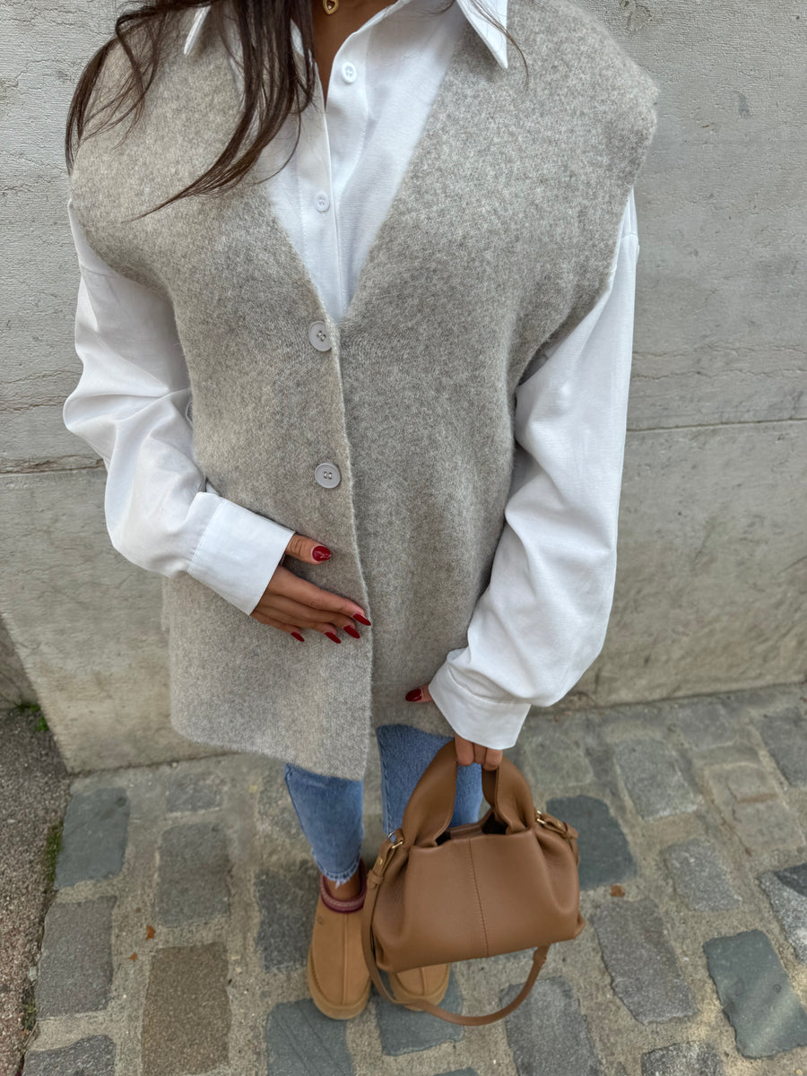 GILET SANS MANCHES [BEIGE]