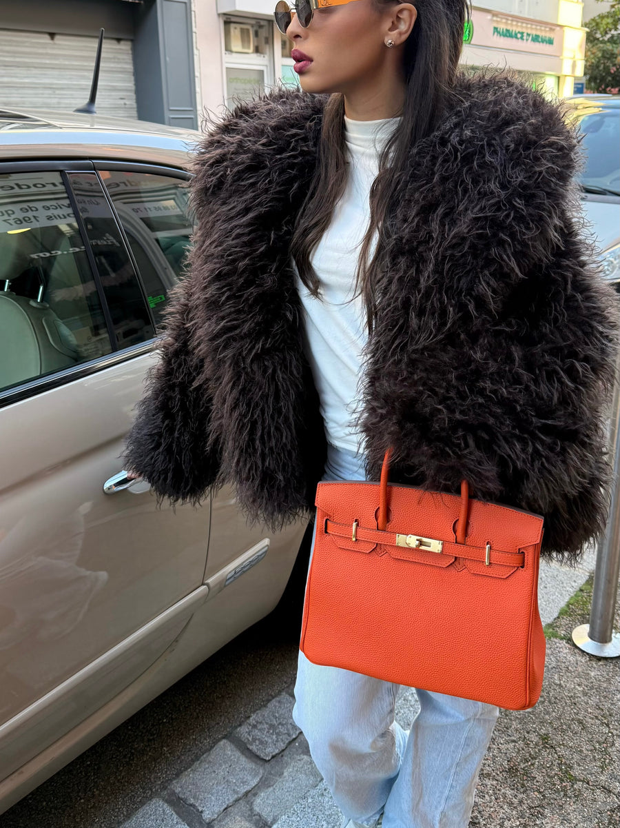 VESTE OVERSIZE FROUFROU ROMY [BROWN]