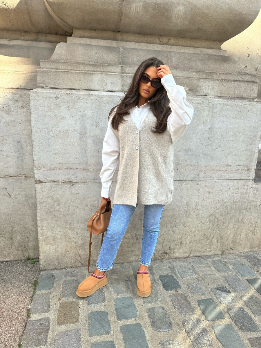 GILET SANS MANCHES [BEIGE]