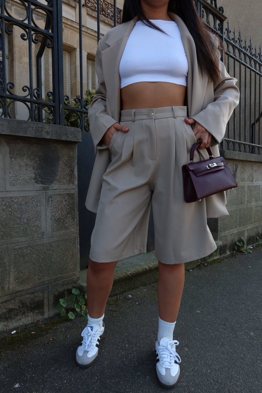 BERMUDA TAILLEUR KAYA [BEIGE] - | I AM ELVÏRA