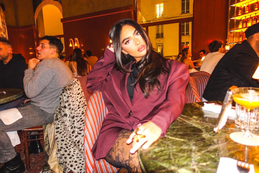 BLAZER OVERSIZE OUVERT DOS [BORDEAUX] - | I AM ELVÏRA