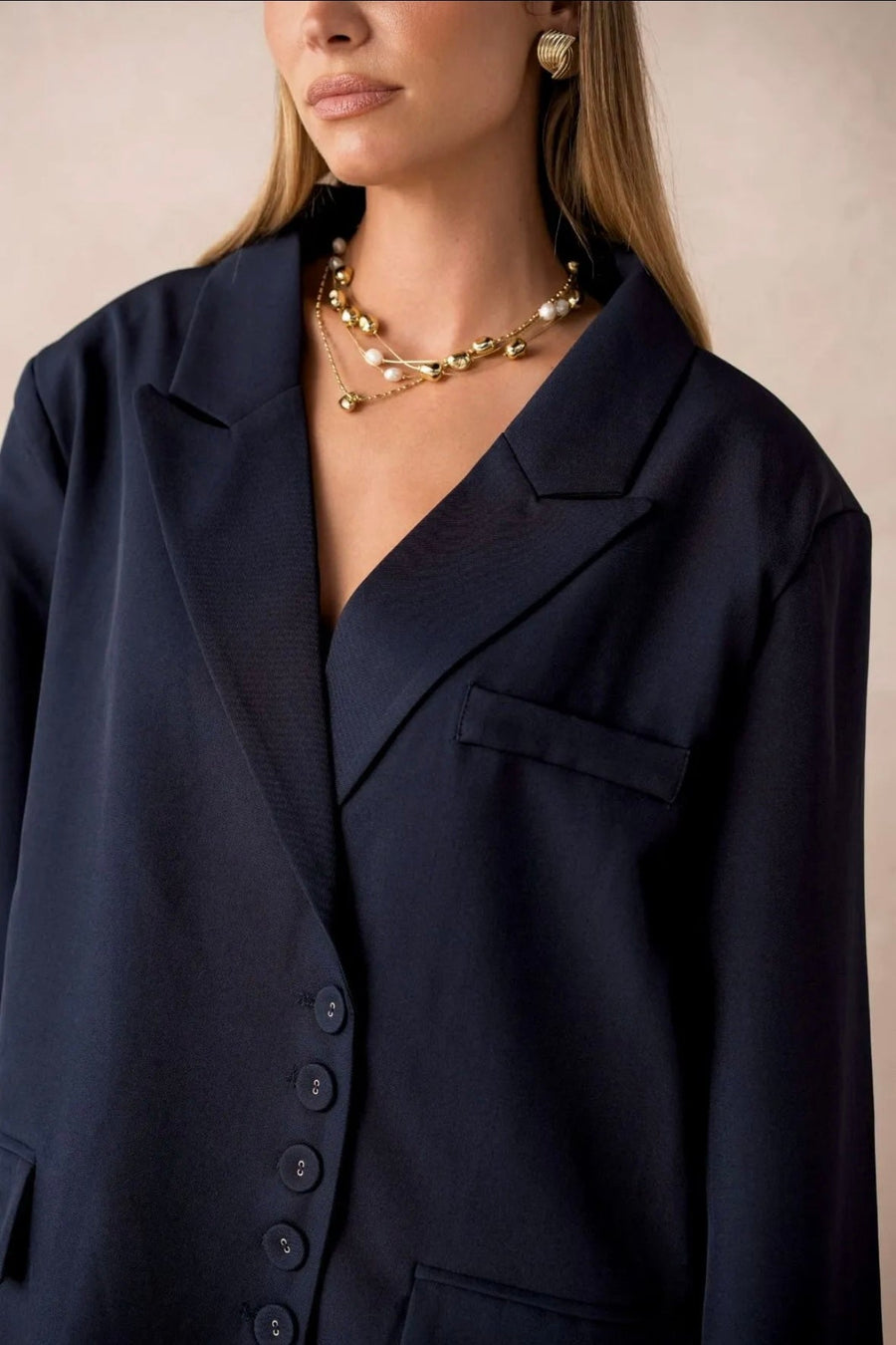 BLAZER ULTRA OVERSIZE BAYA [BLEU MARINE] - | I AM ELVÏRA