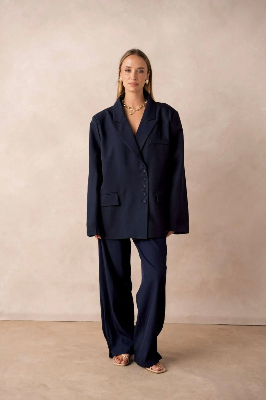 BLAZER ULTRA OVERSIZE BAYA [BLEU MARINE] - | I AM ELVÏRA