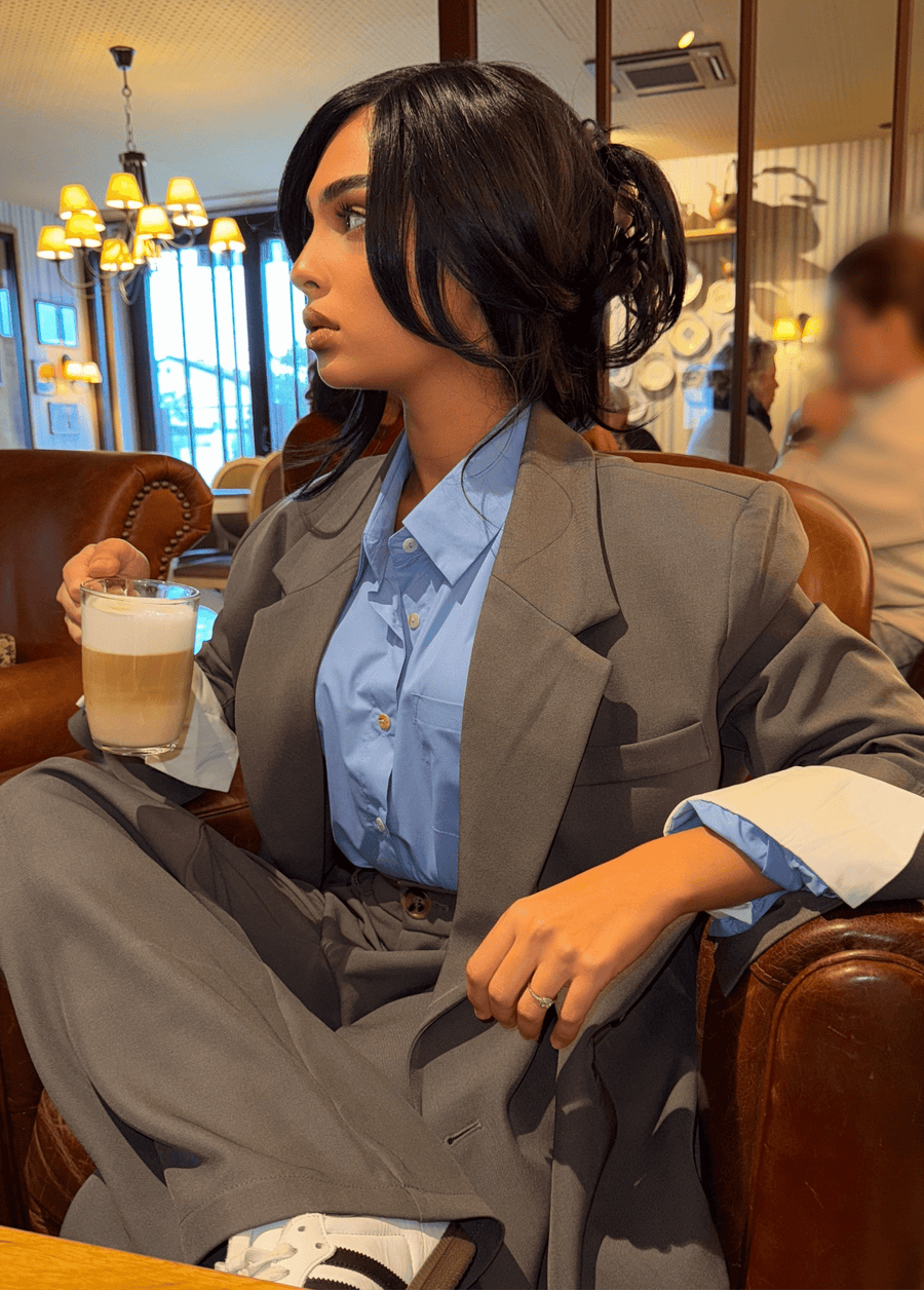 CHEMISE COTON SAYA [BLEU] - | I AM ELVÏRA