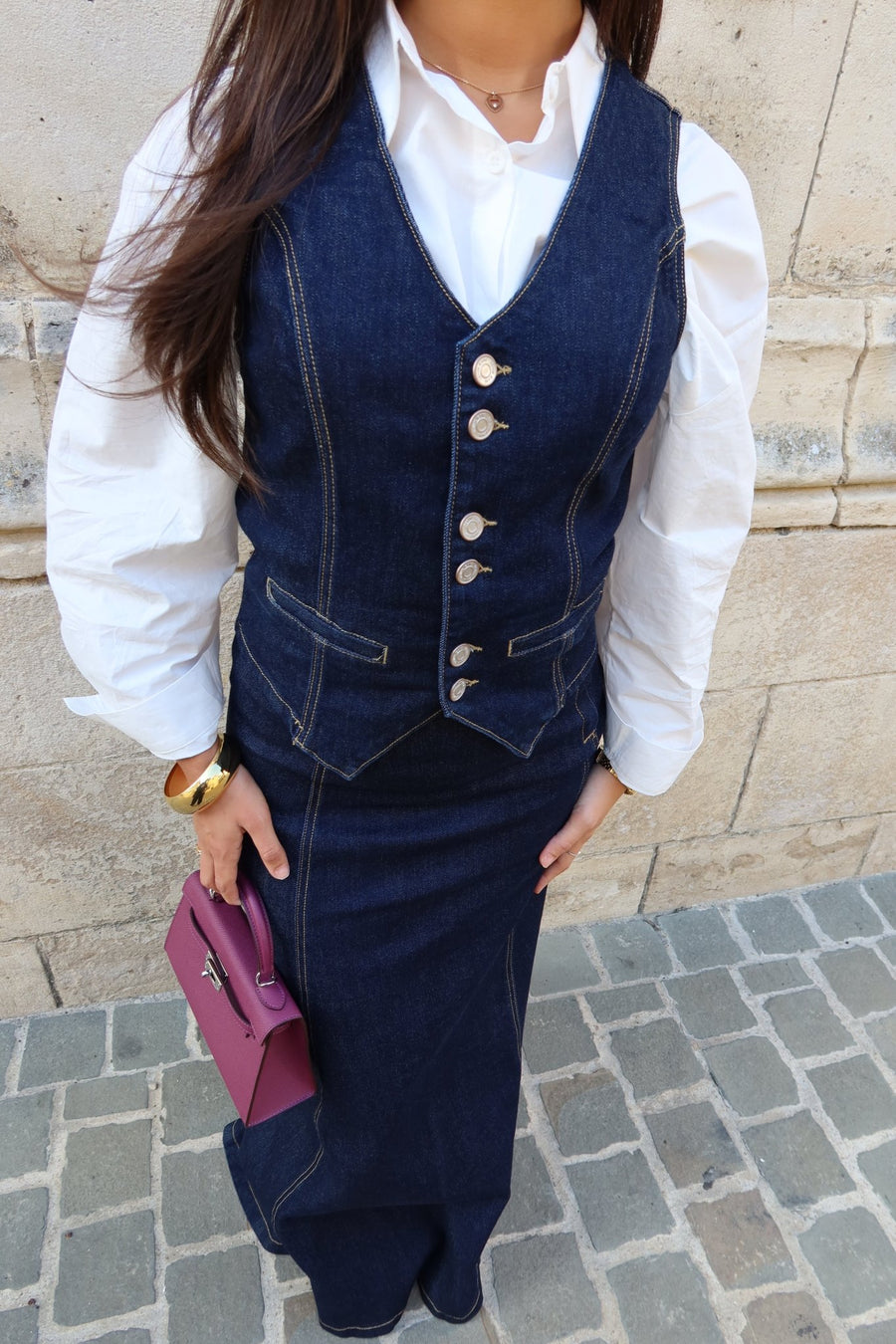GILET DENIM BRUT RYM - | I AM ELVÏRA