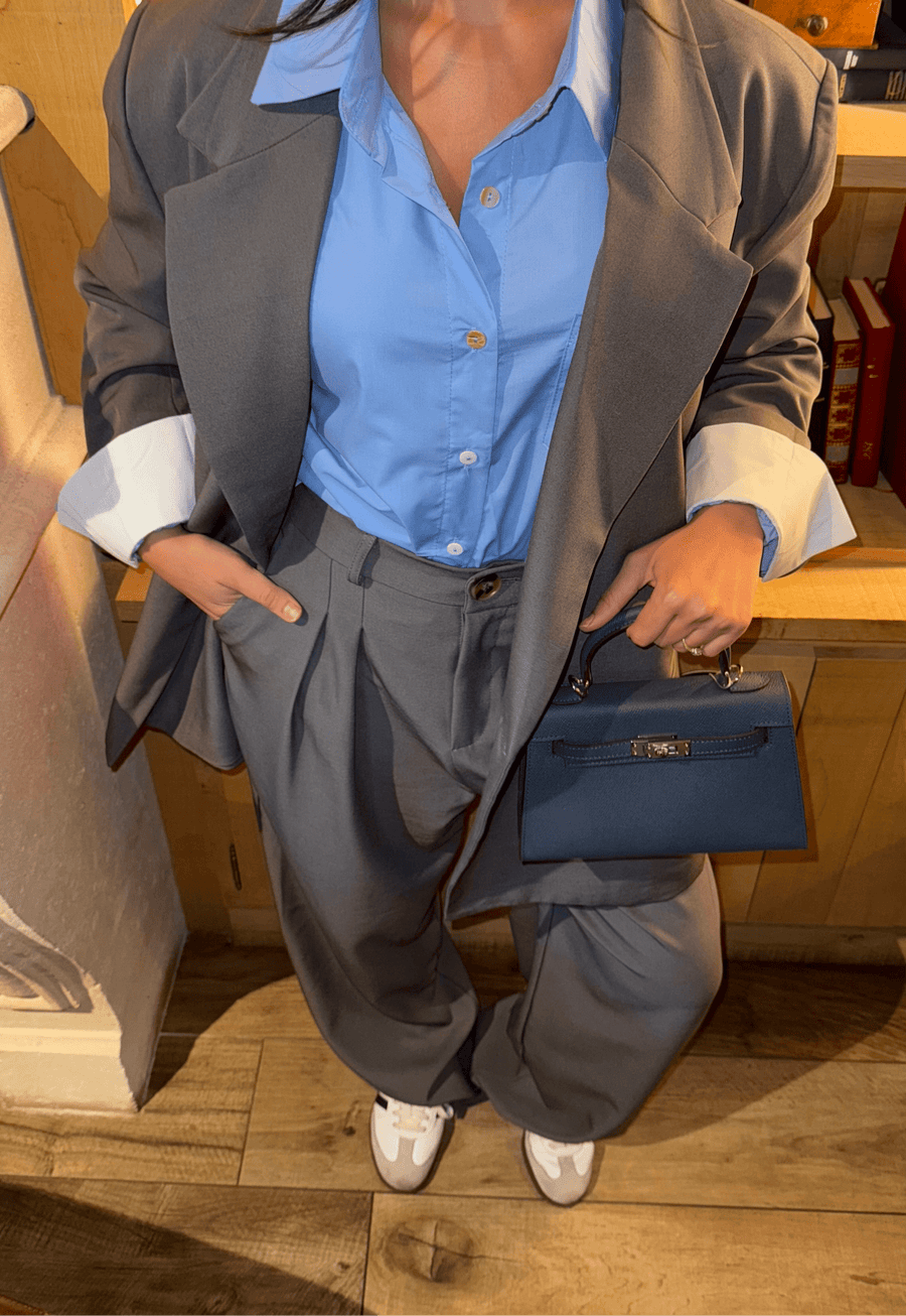 PANTALON TAILLEUR LARA [GREY] - | I AM ELVÏRA