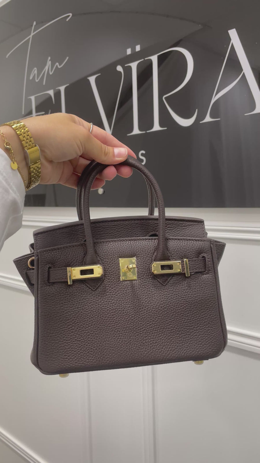 SAC CUIR 20CM [CHOCO]