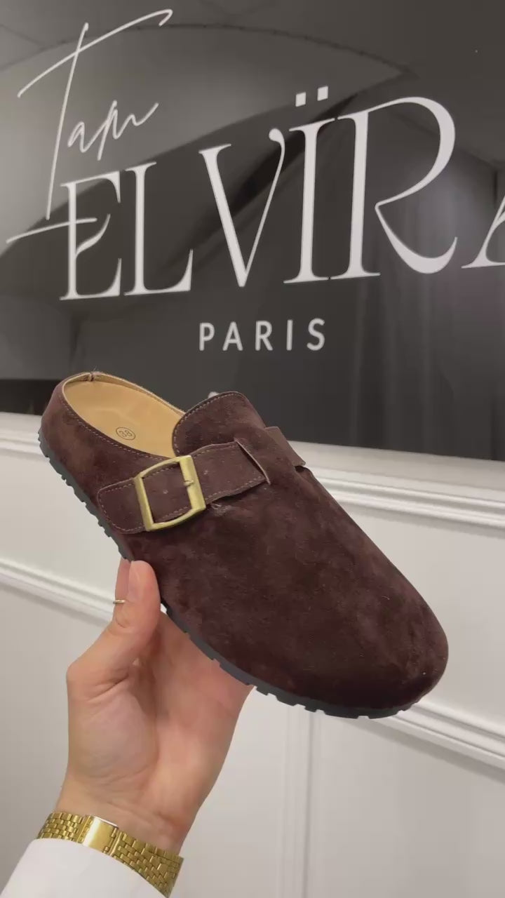 MULE INSPI BIRK [BROWN]