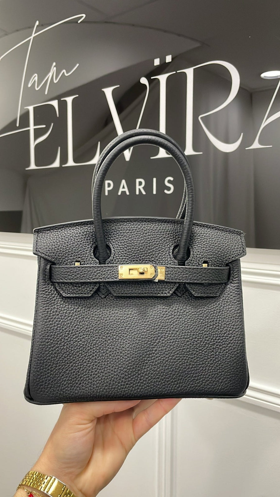 SAC CUIR 20CM [BLACK GOLD] - | I AM ELVÏRA
