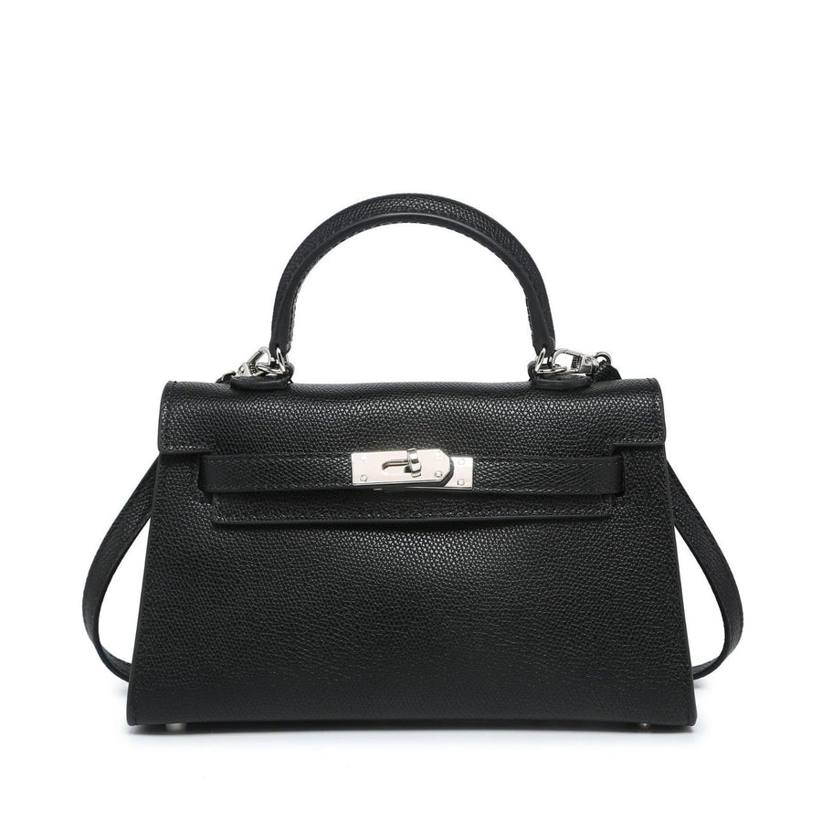 SAC CUIR 22CM [ BLACK SILVER] - | I AM ELVÏRA