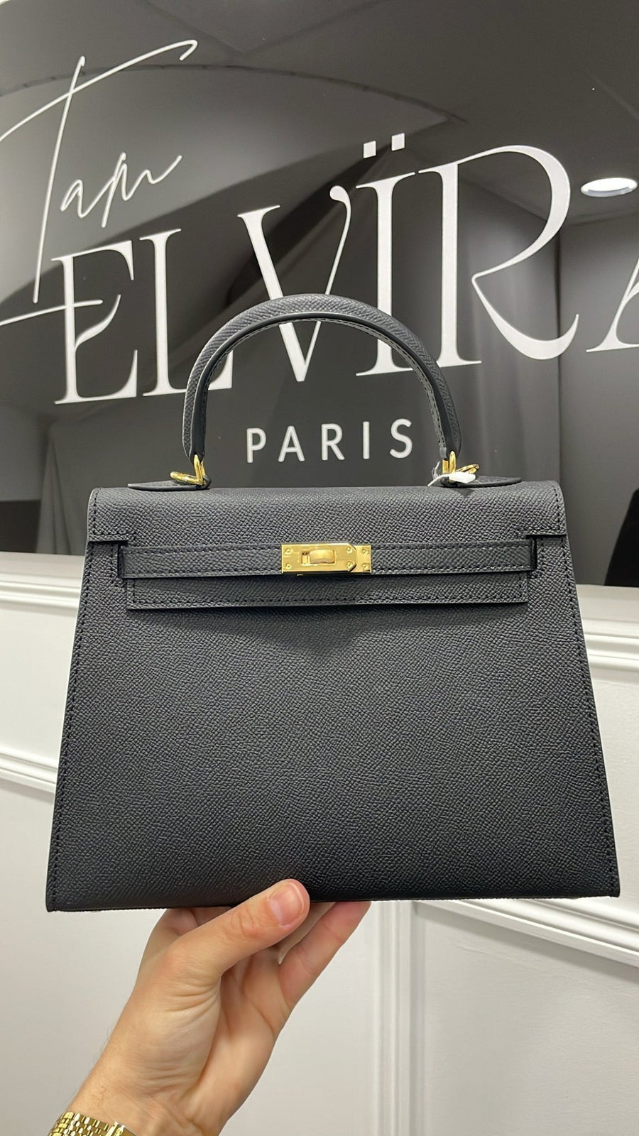SAC CUIR 25 CM [BLACK GOLD] - | I AM ELVÏRA