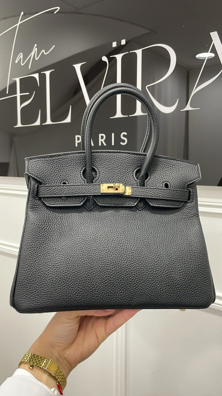 SAC CUIR 25CM [BLACK GOLD] - | I AM ELVÏRA