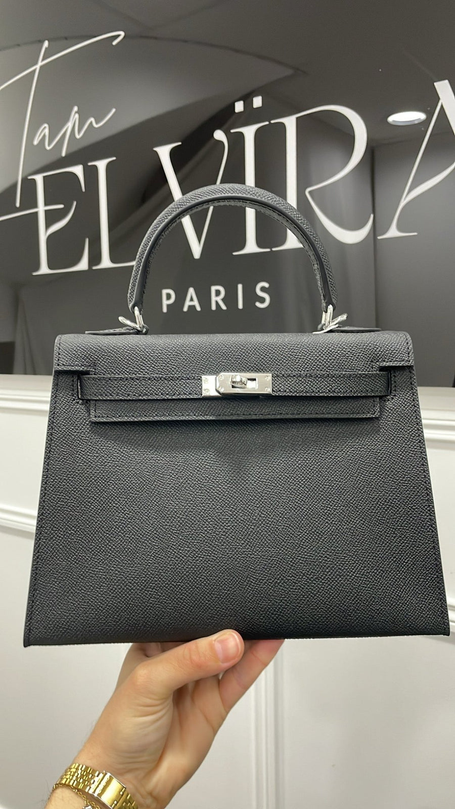 SAC CUIR 25CM [BLACK SILVER] - | I AM ELVÏRA