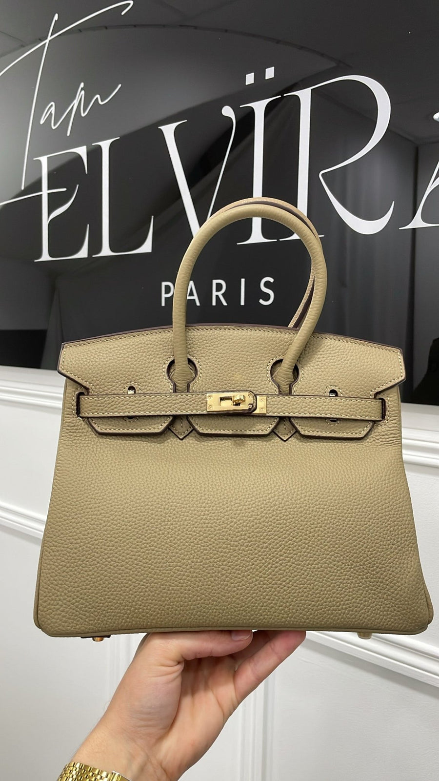 SAC CUIR 25CM [TAUPE GOLD] - | I AM ELVÏRA