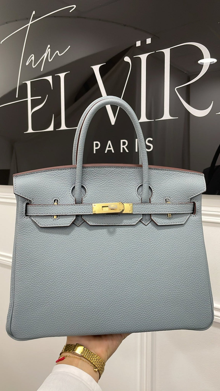 SAC CUIR 30CM [BLEU] - | I AM ELVÏRA