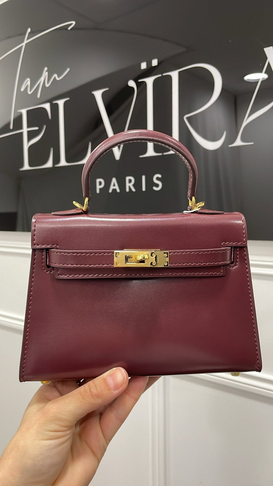 SAC CUIR LISSE 19CM [BUNGURDY] - | I AM ELVÏRA